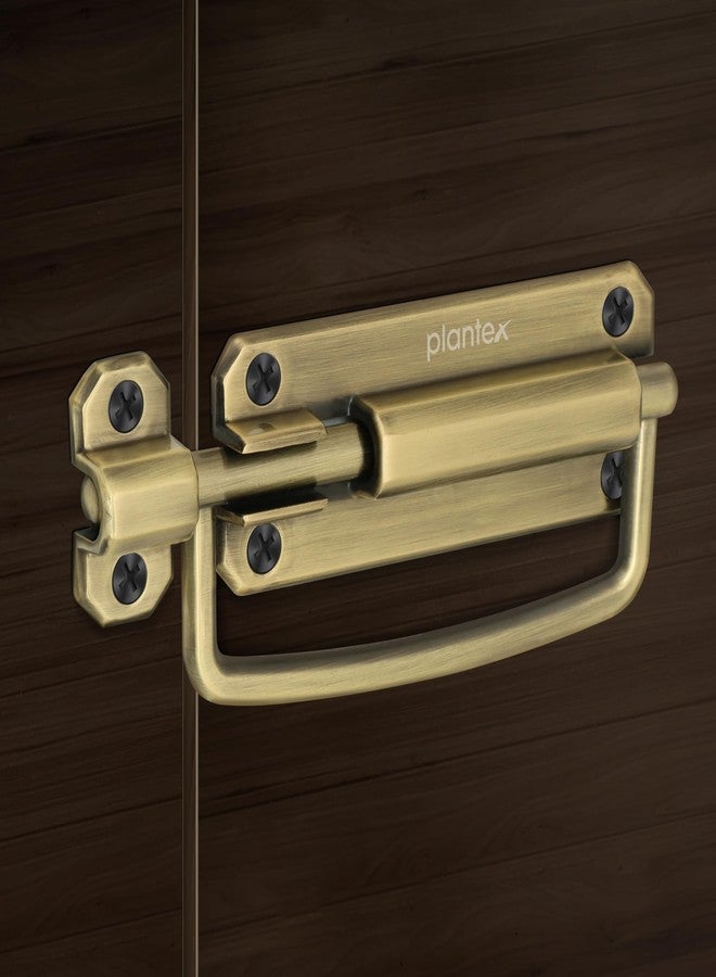 Plantex Door Latch for Bathroom/Latch Lock for Main Door/Door Stopper/Baby Latch/Door Lock Latch for Home/Office Doors/Chitkani - Pack of 1 (Brass Antique) - Image 1